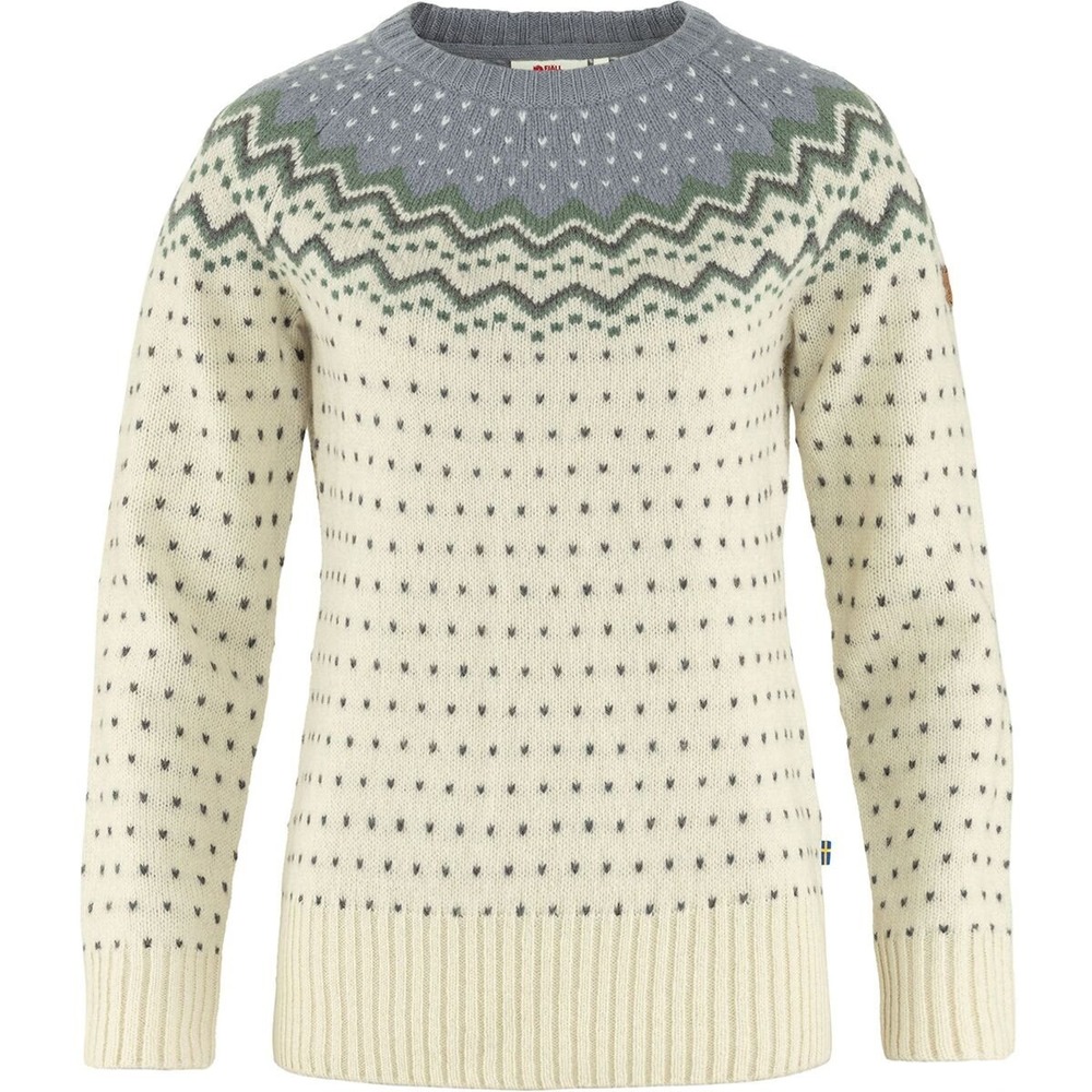 Fjallraven® (Women's MEDIUM) Ovik™ Knit Sweater in Chalk White/Flint Gray - $185